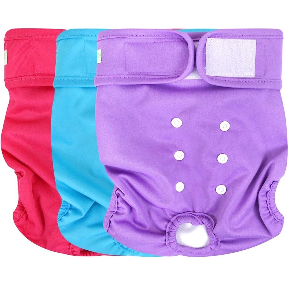 NWOT Wegreeco Washable Reusable Premium Dog Diapers, Pack of 3, Medium,